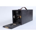 A Number 4 Kodak Camera, with The Eastman Company name plate to inside of front panel, body G,