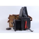 A Thornton Pickard Ruby De Luxe SLR Camera, 9 x 12cm, body F, focal plane shutter not working,