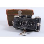 A Franke & Heidecke Rolleidoscop Stereo Camera, 6 x 13cm format, serial no 72530, body P-F, age-