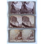 Underwood & Underwood tinted Niagara Falls Through The Stereoscope, (18), in book-form case, with
