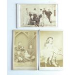 19th Century Carte-de-Visites and Cabinet Cards, children including girl on dapple-grey bow