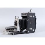 An MPP Micro Press 5 x 4in Press Camera, serial no 3878, body F-G, wear to base edge and opposite