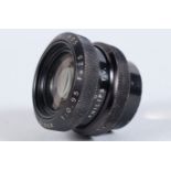 AN Som Berthiot Cinor Lens, C mount, 25mm f/0.95, serial no MP1359, barrel G, some paint wear to