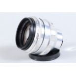 A Carl Zeiss Jena 75mm f/1.5 Lens, Exakta mount, serial no 8275553, barrel G, some scratches, some