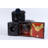 Three Early 20th Century British Cameras, comprising a Butcher No 1 Primus quarter plate detective