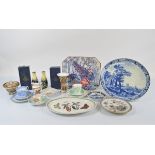 A collection of 19th and 20th Century British and continental pottery and porcelain, including a