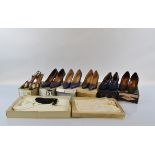 Six pairs of vintage lady's London and Norwich made leather shoes, by Meadows, Merrywell, and GM,