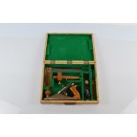 A cased woodworking tool set, by Faithful Tools, including planes, right angles etc in a varnished