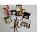 A collection of ladies and gentlemen's wristwatches, including a small quantity of gold cased ladies