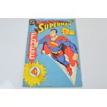 A First Collectors Issue Superman DC Comics 1988, with badge