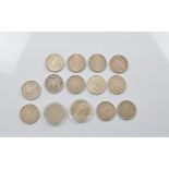 A collection of fourteen Morgan head and Liberty United States of America dollars, earliest 1890,