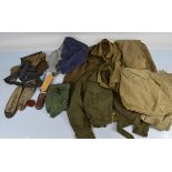 A WWII British Army Uniform, and accessories including a 1940s pattern battel dress blouse, dated