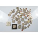 A collection of American circulated coinage, including a quantity of 1970s Eisenhower dollars,