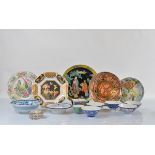 A large collection of 20th Century and contemporary Chinese plates and bowls, including two