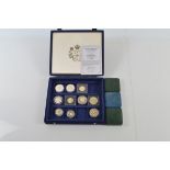 A collection of ten silver proof commemorative coins, including two £2 coins for 1994 and 1995, a