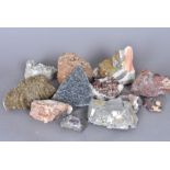 United Kingdom, numerous mineral and rock specimens, including Eisenkiesal Quartz with Haematite (