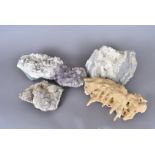 United Kingdom, five larger rock and minerals specimens from the United Kingdom, including