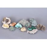 Africa, a collection of rocks and minerals discovered in Africa, comprising Malachite (Zaire),