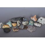 UK and World Minerals, a collection of small minerals, comprising Tourmaline (UK), Cancrinite (