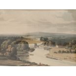 William Havell print, engraving, entitled 'View of the Thames at Streatley', engraved by R & D