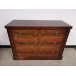 Antique chest of drawers, having three full length drawers. 19th Century and later top and sides.