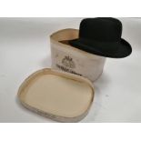 A an early 20th Century black trilby hat, Woodrow' of Picadily E Roberts Ltd, cased