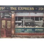 Alyson Stoneman signed print, entitled 'Express Shopfront'. Signed, entitled, dated '75', numbered