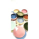 Boyd Pottery Australia (1948-1963) 20th Century harlequin pottery soup bowl set by Martin Boyd, ,