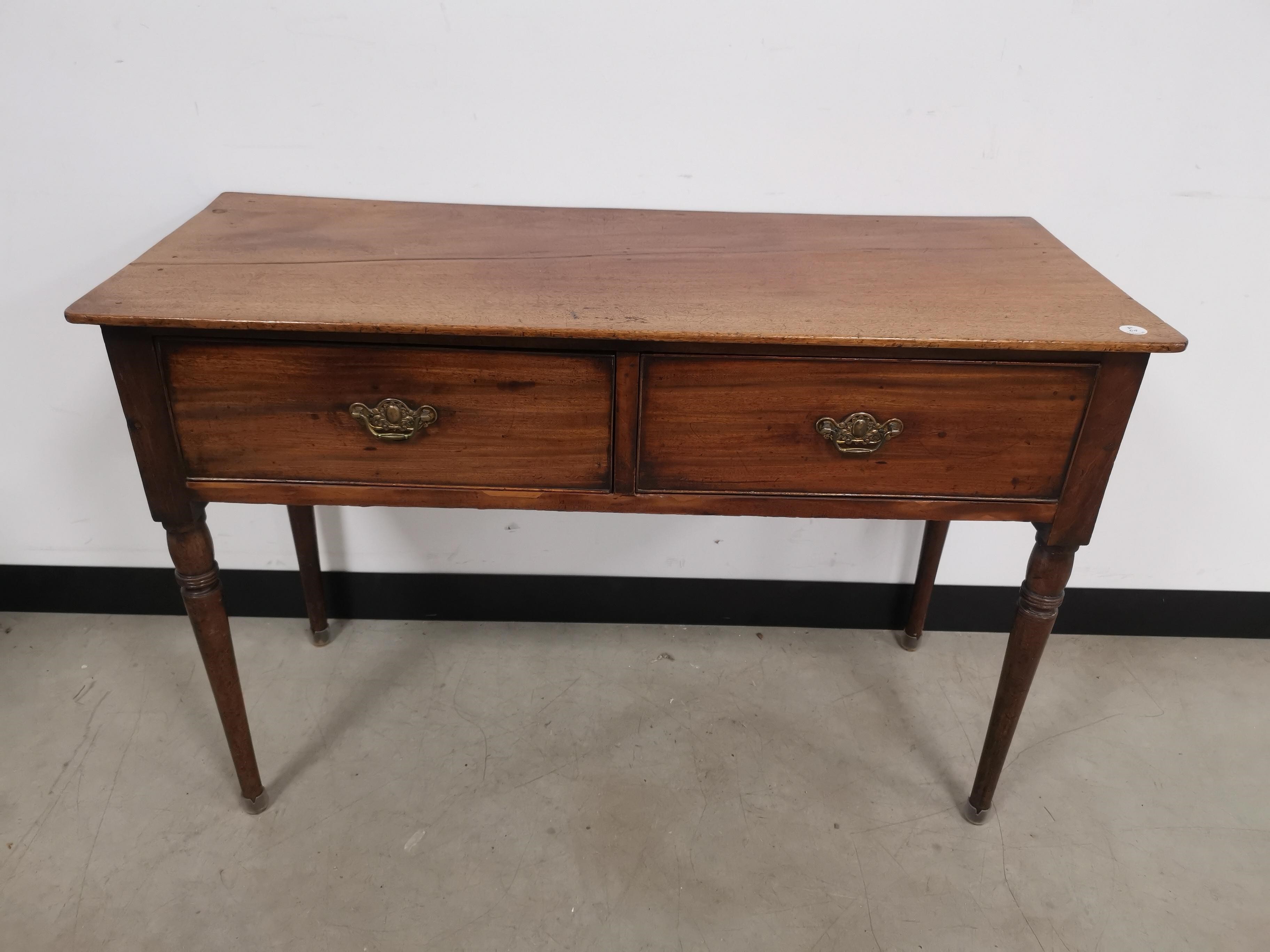 19th Century side table, with two drawers.