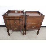 Two 19th Century commodes, pot storage cupboards. (2)