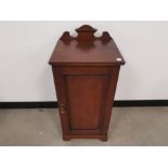 Mahogany pot cupboard, Single door, one internal shelf.