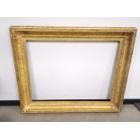 Large gilt painted wooden frame, 139cm x 111cm x 10cm