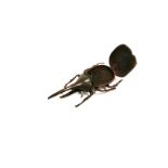 A Japanese style metalwork beetle, of naturalistic form, length 12cm