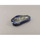Lapis Lazuli pin tray, of abstract oval form, weighing approximatley 52 grams.