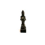 An archaic style female statuette, height 12cm, possibly Chinese