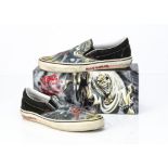 Iron Maiden Number of The Beast Vans, pair of UK size 8 Slip On Van shoes with Number of the Beast