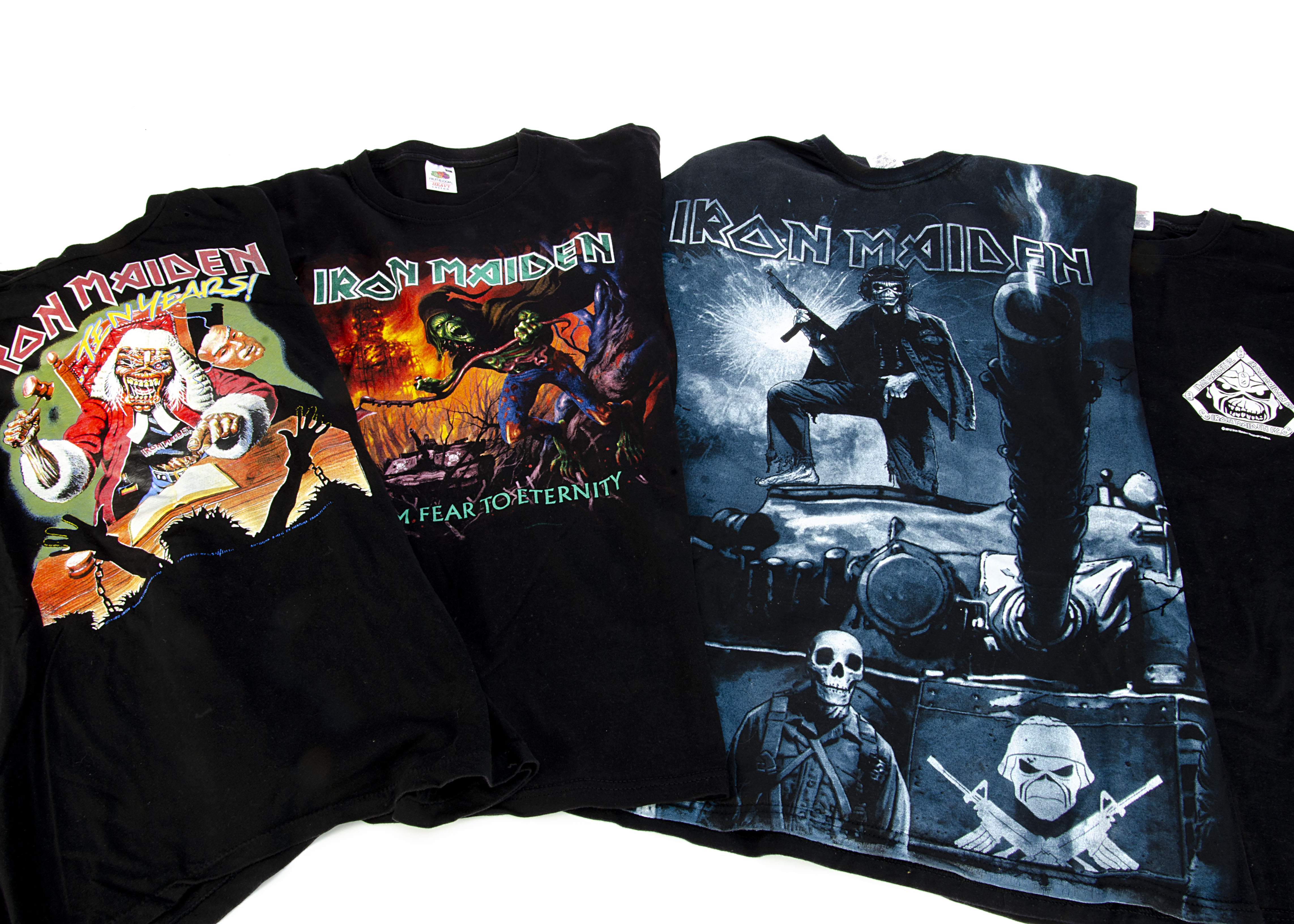 Iron Maiden 'T' Shirts, eleven Iron Maiden 'T' Shirts comprising Ten Years, Iron Maiden FC, 3 x A