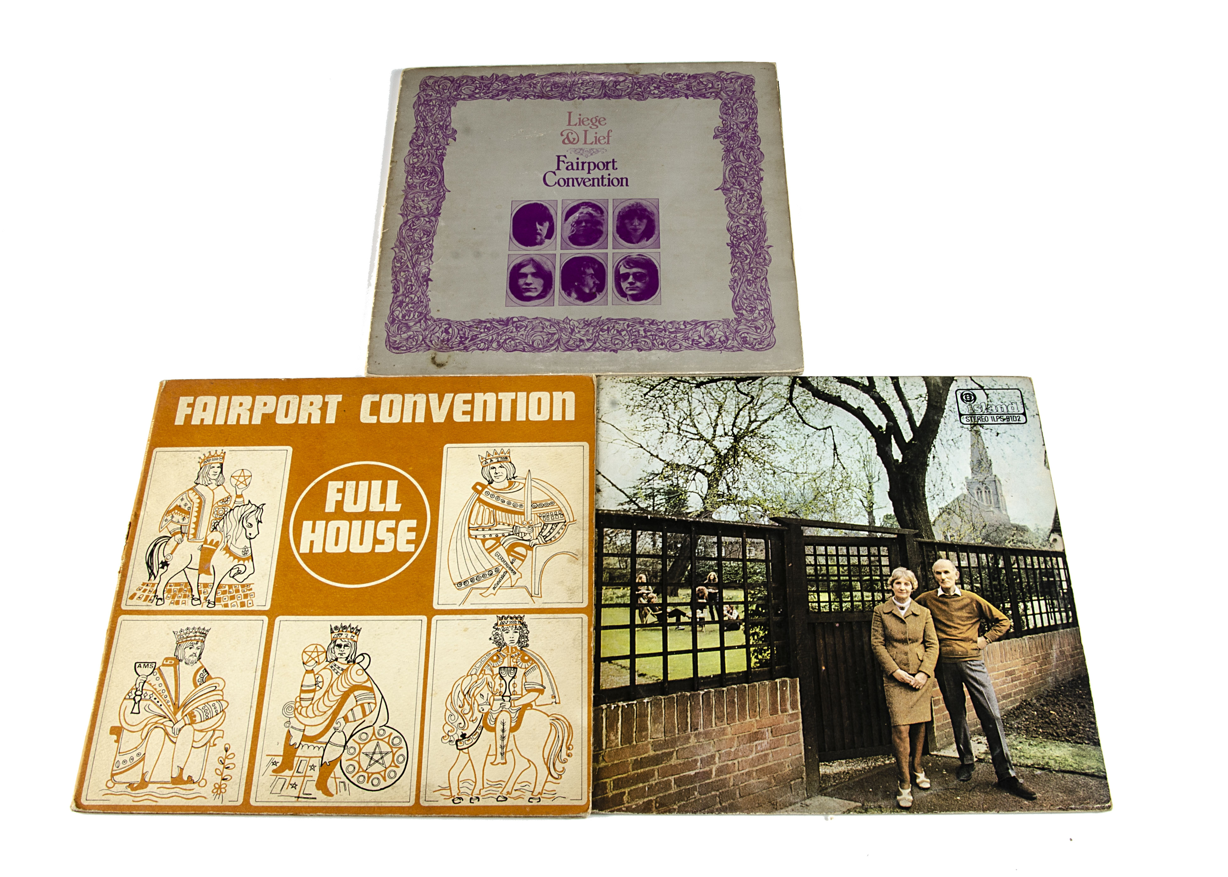 Fairport Convention LPs, three UK First Press albums comprising Unhalfbricking (VG+/G), Full