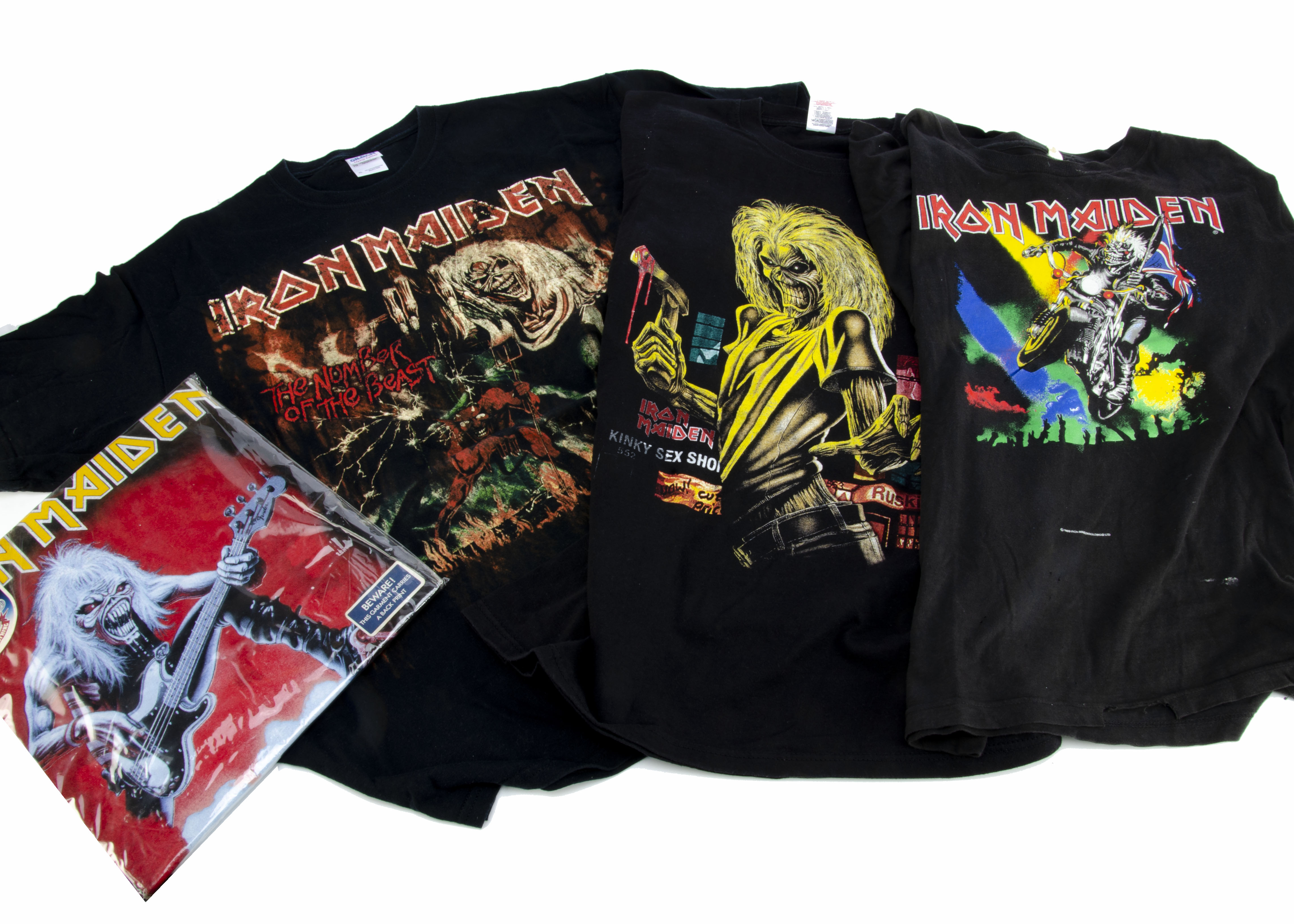 Iron Maiden 'T' Shirts, eight Iron Maiden 'T' shirts comprising Best of the 'B' sides, 3 x Maiden