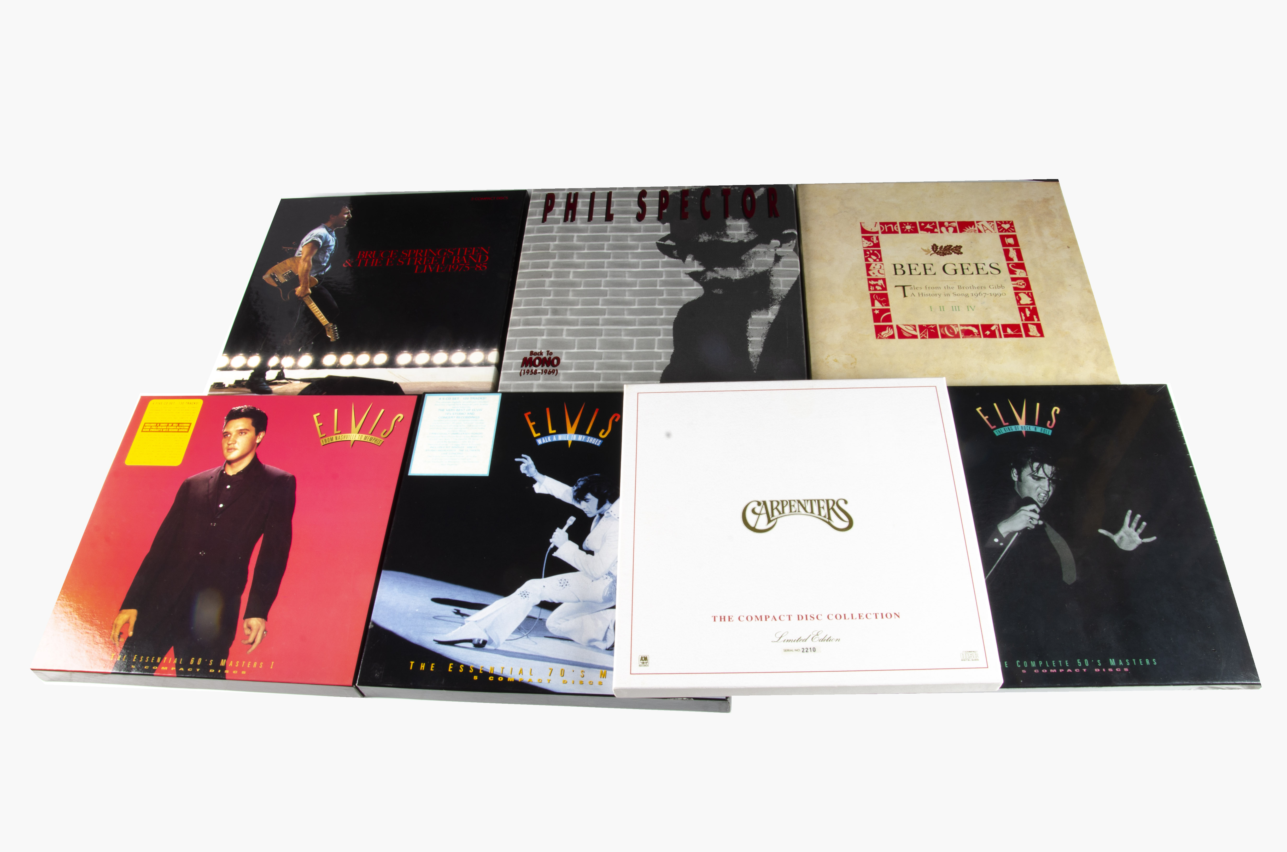 CD Box Sets, seven album size CD Box Sets comprising Elvis - Walk A Mile In My Shoes, From Nashville