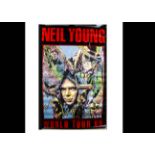 Neil Young subway Posters, a large Neil Young & Crazy Horse subway poster (120cm x 160cm) Zero