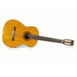 Yairi Acoustic Guitar, an acoustic guitar with label B & M Virtuoso, hand made by Yairi, s/n 195