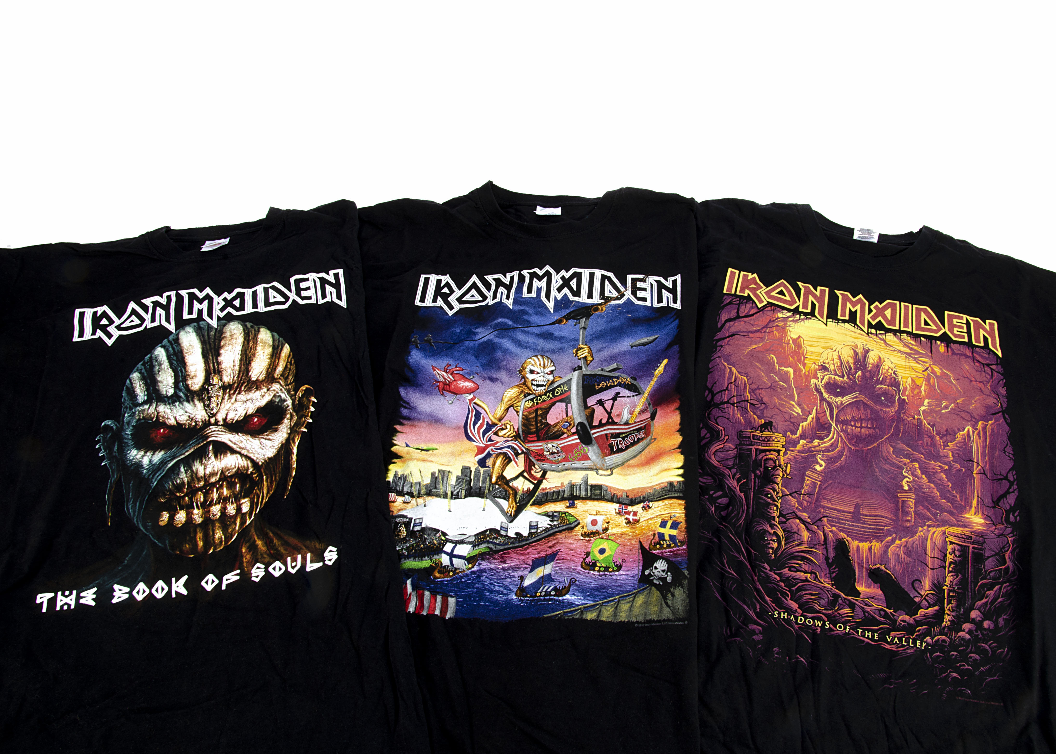 Iron Maiden The Book of Souls 'T' Shirts, eight Book of Souls Tour 'T' shirts, all different and all - Image 3 of 3