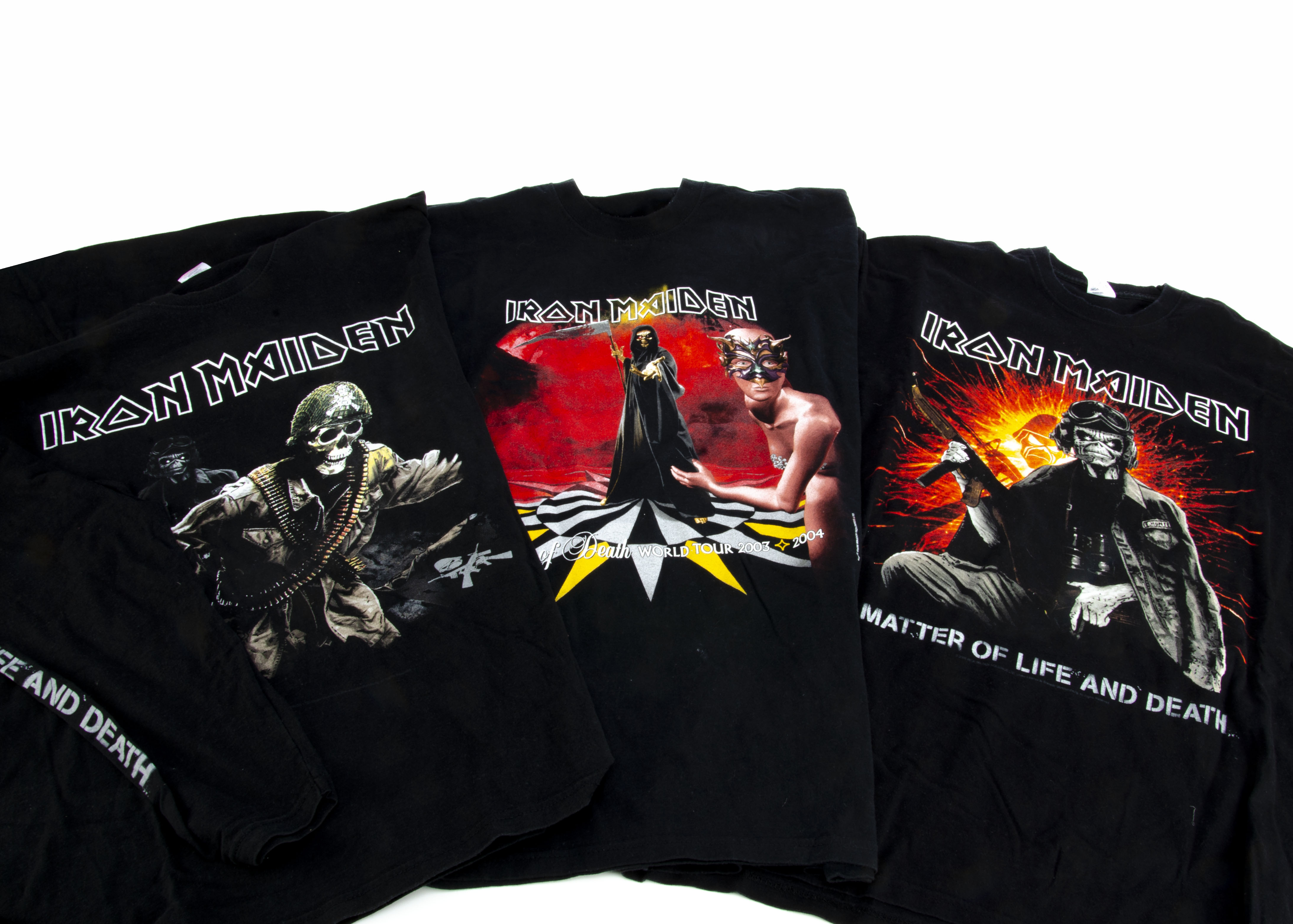 Iron Maiden 'T' Shirts, five Iron Maiden 'T' shirts - A Matter of Life and Death tour 2006 x 2 (