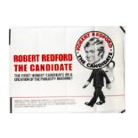 The Candidate (1972) UK Quad poster, for this Robert Redford film with Tom Chantrell art - Folded