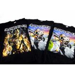 Iron Maiden The Book of Souls 'T' Shirts, eight Book of Souls Tour 'T' shirts, all different and all