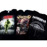 Death / Black Metal T-Shirts, sixteen Death / Black Metal T-Shirts comprising Fen (XL), Deicide -