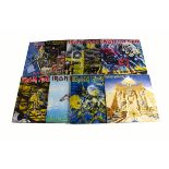 Iron Maiden LPs, nine UK release albums comprising Iron Maiden (Fame issue), Killers, Number of