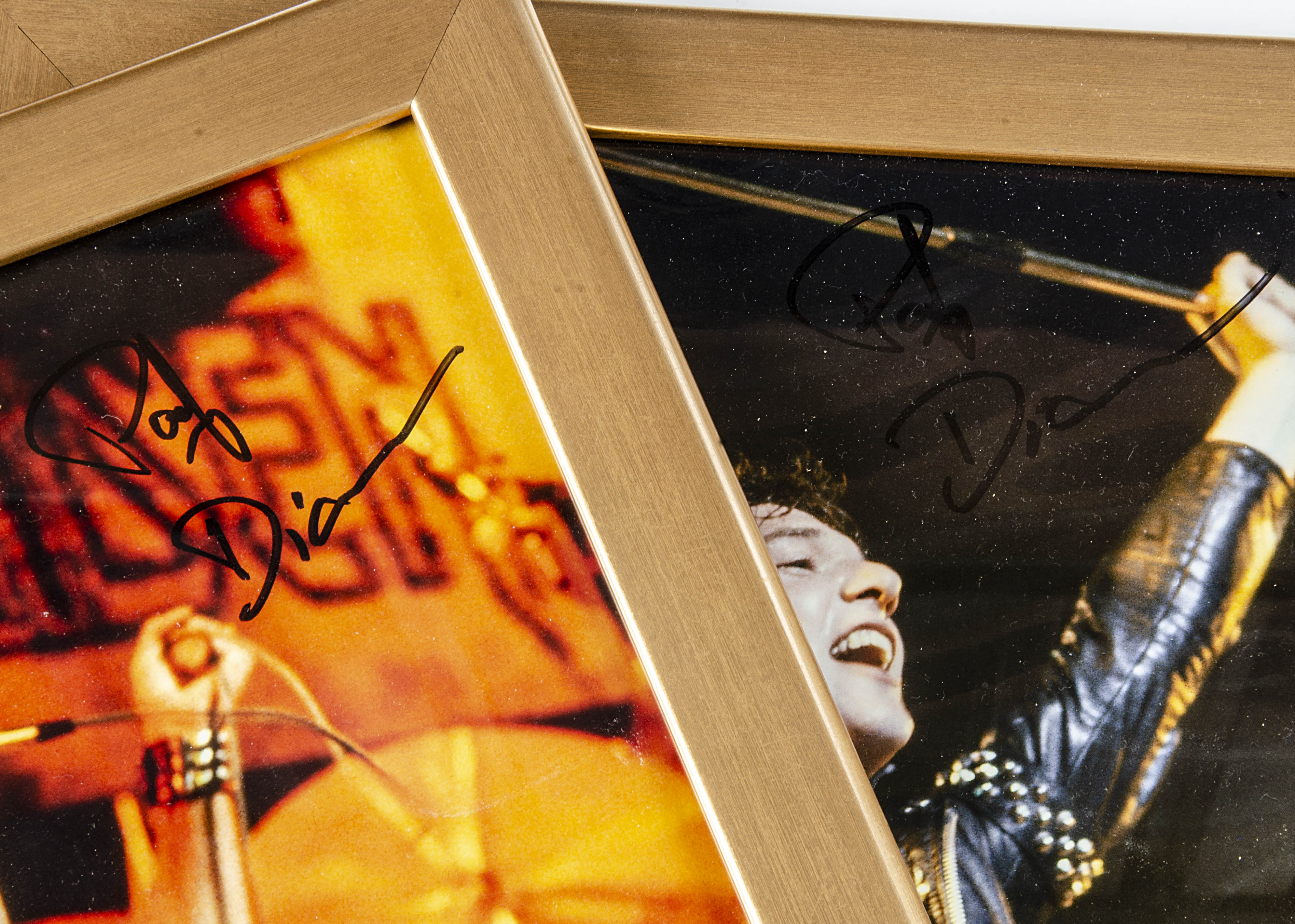Paul Di'Anno Signed Photos, two framed and glazed live shots both signed by Paul - Excellent - Image 2 of 2