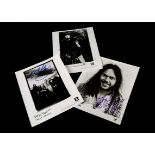 Neil Young / Signatures, three black and white Reprise promotional photos of Neil Young, all with